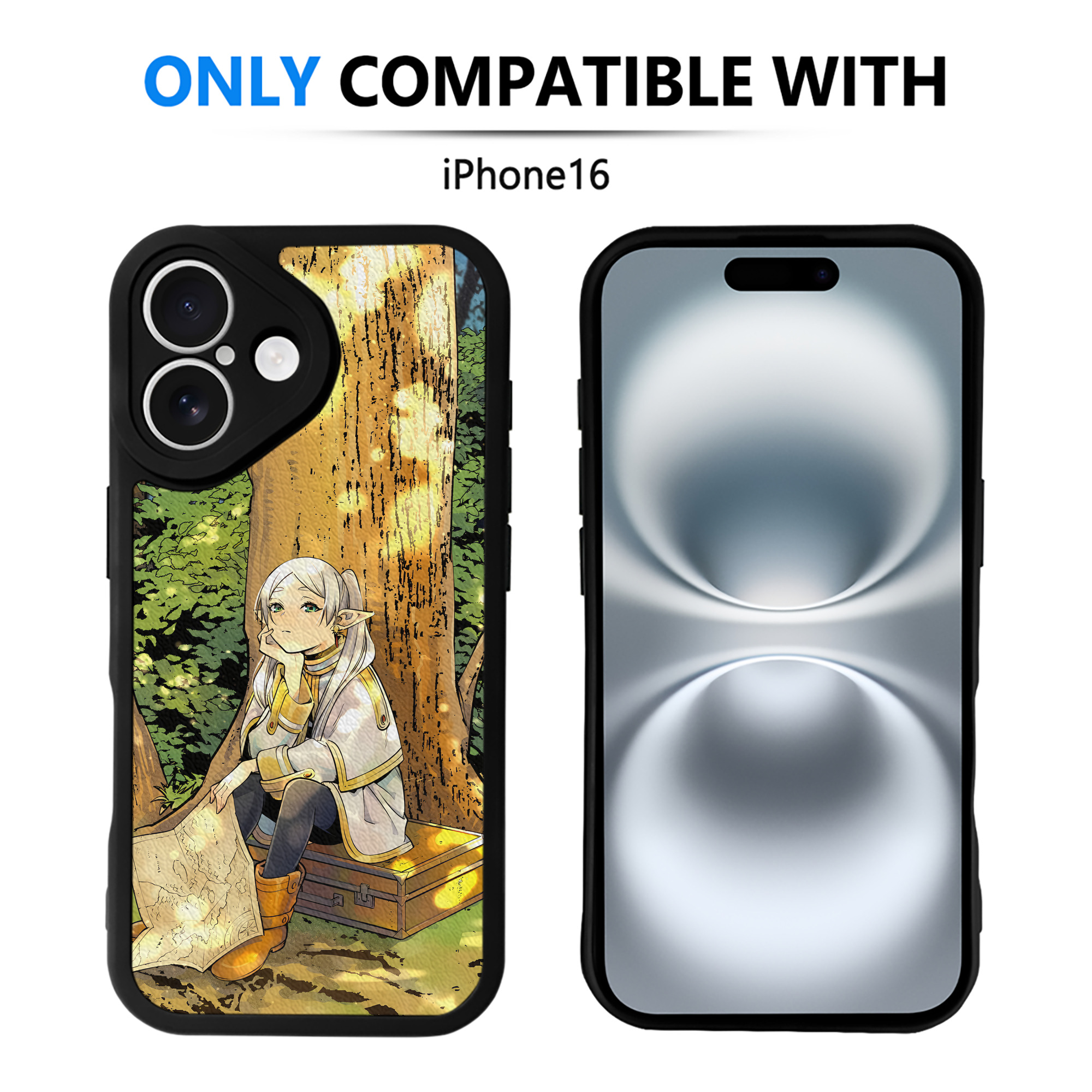 （画像用） 葬送のフリーレン Frieren 【iPhone 16シリーズ対応】シリコンスマホケース（レザー調） 材質：シリコン